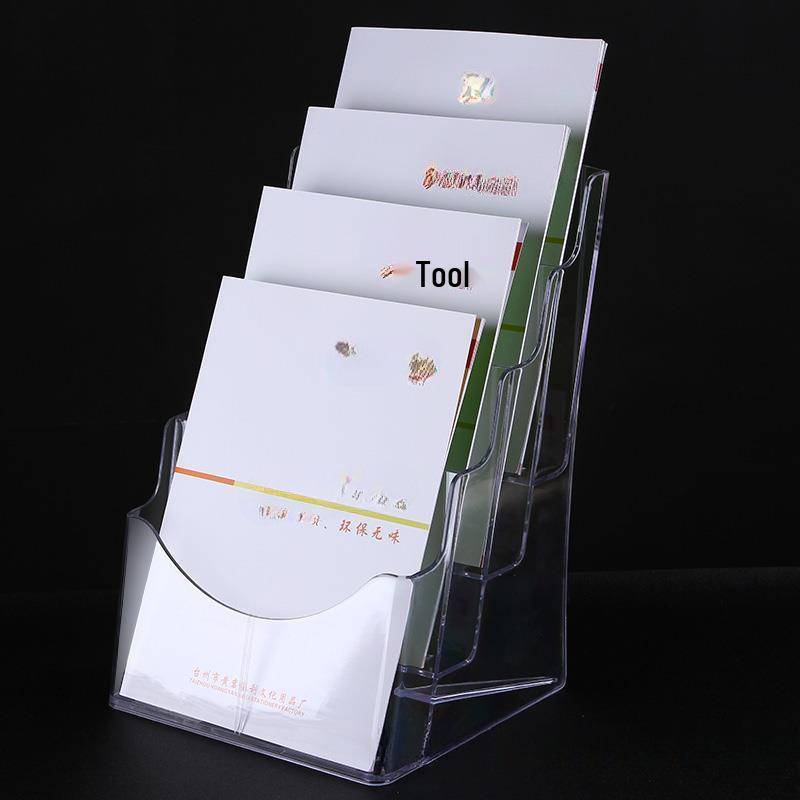 A4 Acrylic Three-Layer Brochure and Leaflet Display Stand