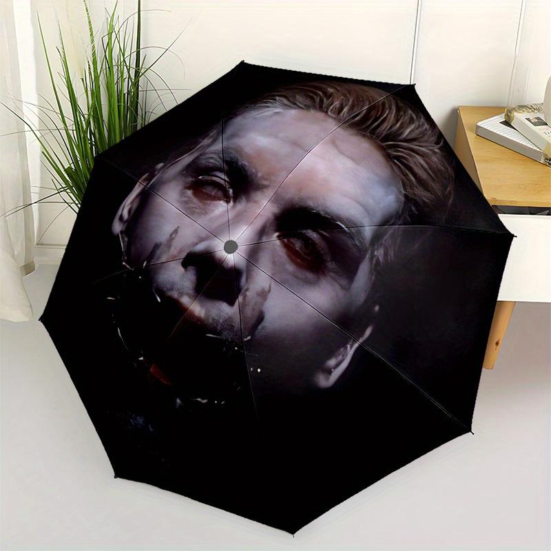 1pc Rammstein Automatic Opening/closing Umbrella, Foldable Sunshade, Perfect Gift for Friends, Durable Plastic Handle y250808075