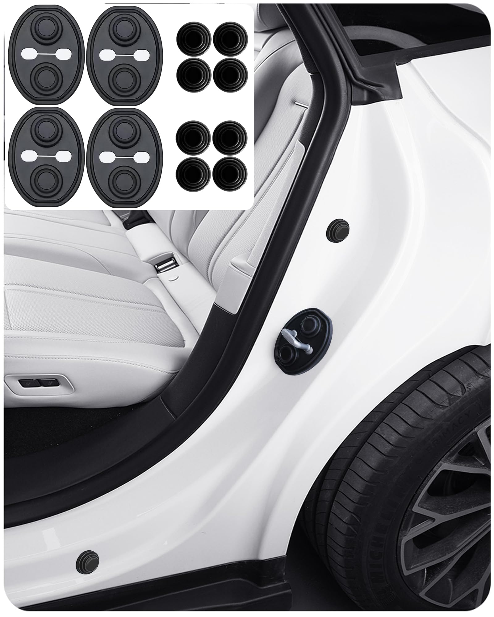 

Car Door Lock Door Striker for Mazda Mazda Mazda6 Mazda EV Door Sound Insulation Shock Absorber Silica Gel Car Door Shock Protect Cushion Impact