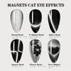 YIKOOLIN Love Heart Pattern Nail Magnet 6in1 Cat Eye Effect Side Light Half Moon Daisy Flower French Nail UV Manicure Magnets
