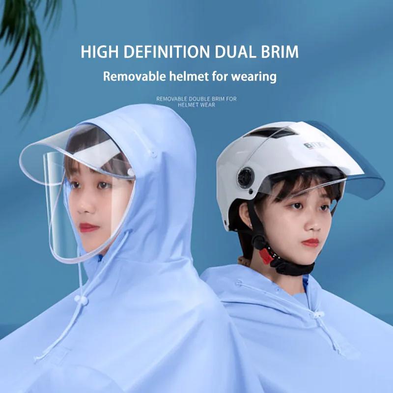 1 Macaron Colored Single/double Thick Full Body Rain Gear Rainproof Motorcycle Raincoat Suitable for Electric Bikes Motorcycles Bicycles