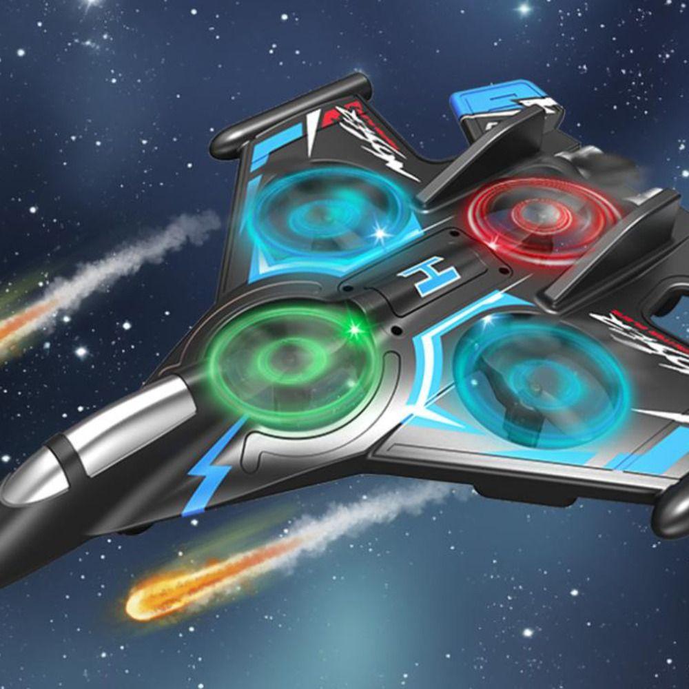 Gravity Sensing Four Motor Helicopter Toy Rechargeable RC Hobby Jet Plane  Kids Toddlers Children