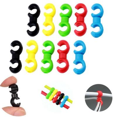 10pcs Bicycle MTB Brake Cable S Style Clips Buckle Hose Guide Bike Cross Line Clip