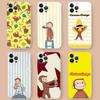 Cute C-Curious G-George Monkey for iPhone 17 16 15 14 13 12 11 Pro Max Plus Transparent Soft TPU Phone Cover
