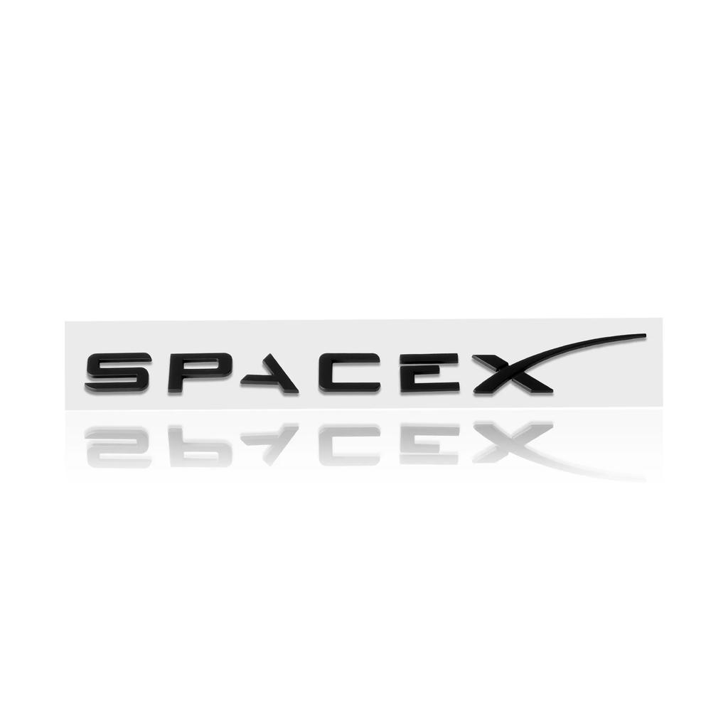 Car Sticker Tesla 1PCS ABS Car Emblem Space X Rear Badge Dceoration Stickers For Tesla Auto Trunk Exterior Styling Modification