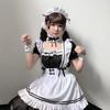 Japanese Style Maid Outfit: Cute Plus Size Lolita Student Dress Set for Daily Wear.