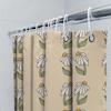 Vintage Floral Print Shower Curtain Decor White Green Flower Design For Bathroom Window Treatment Home Decoration
