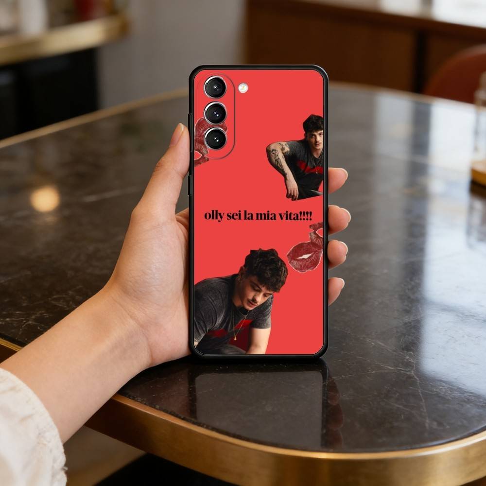 

F-Frasi Olly Phone Case For Samsung S25,24,23,22,30,21,10,9,Ultra,Plus,Lite,FE,4,5 G Soft Black Case Samsung S25
