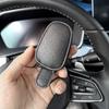 Premium Leather Car Glasses Holder - Luxury Visor Clip with Multi-Card Storage