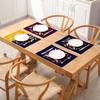 Easter meal mat, cartoon rabbit kitchen insulation coaster, heat-resistant cotton and linen Western style mat home decor
