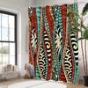 Ethnic style Bathing Curtain  Bathroom Shower Curtain Waterproof With 12 Hooks Home Deco