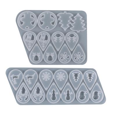 DIY Crafts Jewelry Keychain Mold Christmas Earrings UV Epoxy Resin Mold Handmade Earrings Eardrop Dangler Silicone Mould