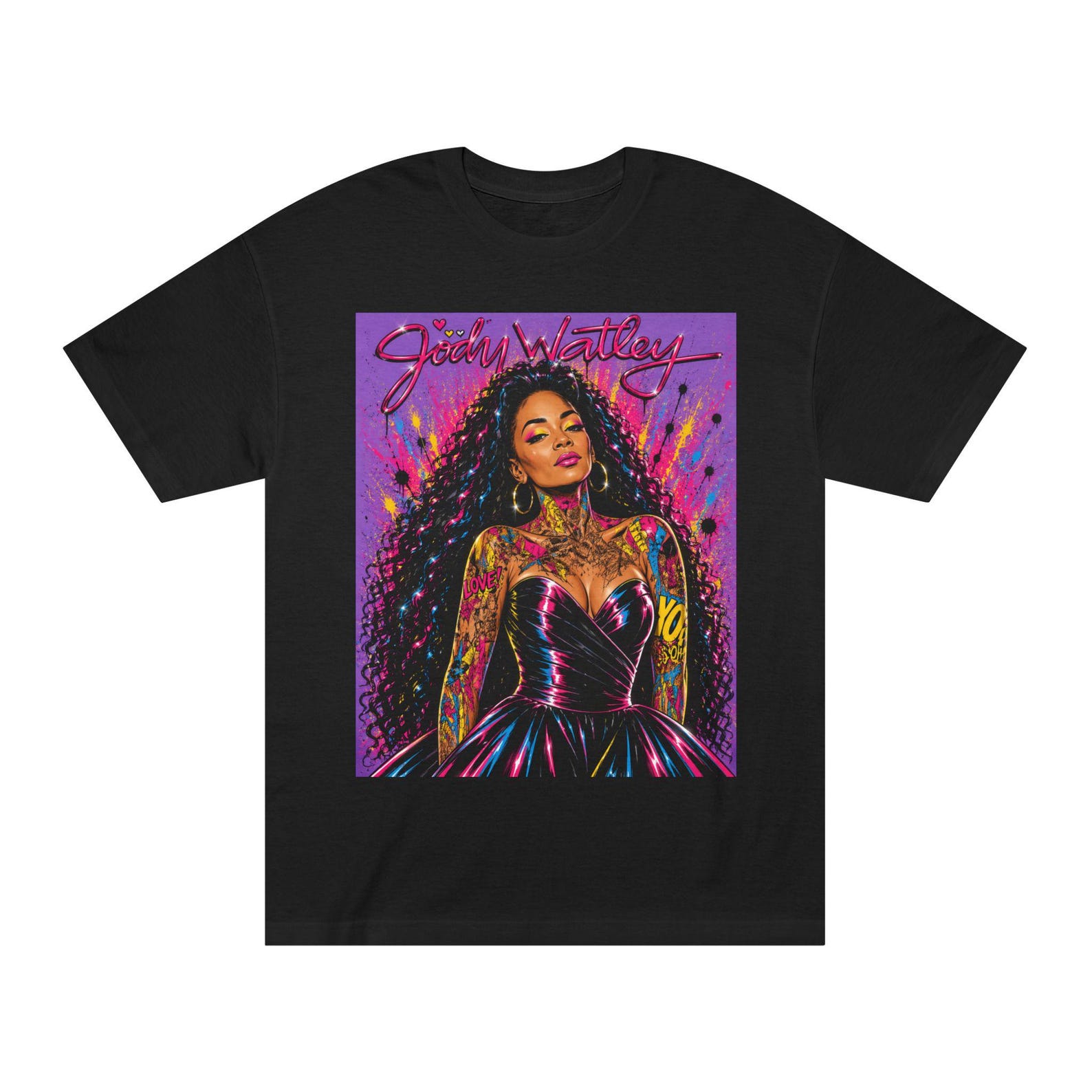 Jody Watley Portrait Tee | Purple Explosion S