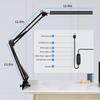 LED Desk Lamp with Clamp Eye-Caring Desk Light with Clamp Swing Arm Lamp 3 Color 10 Dimmable Brightness for Home Office Reading