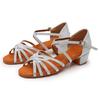 Child Girls Ballroom Dance Shoes Latin Salsa Dancing Shoes Cross Strap 3cm Heel