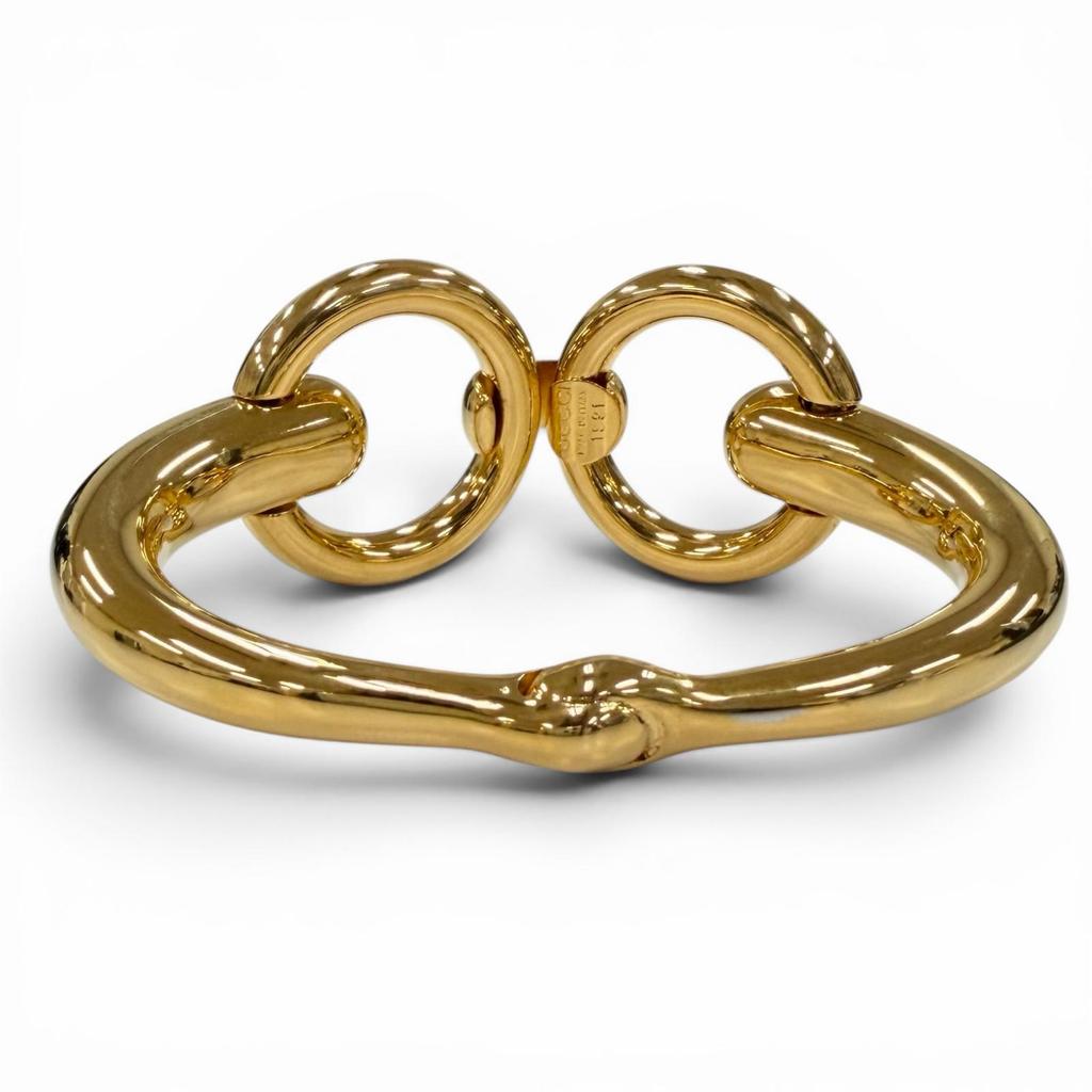 Excellent GUCCI Bangle Horsebit gold Women Used