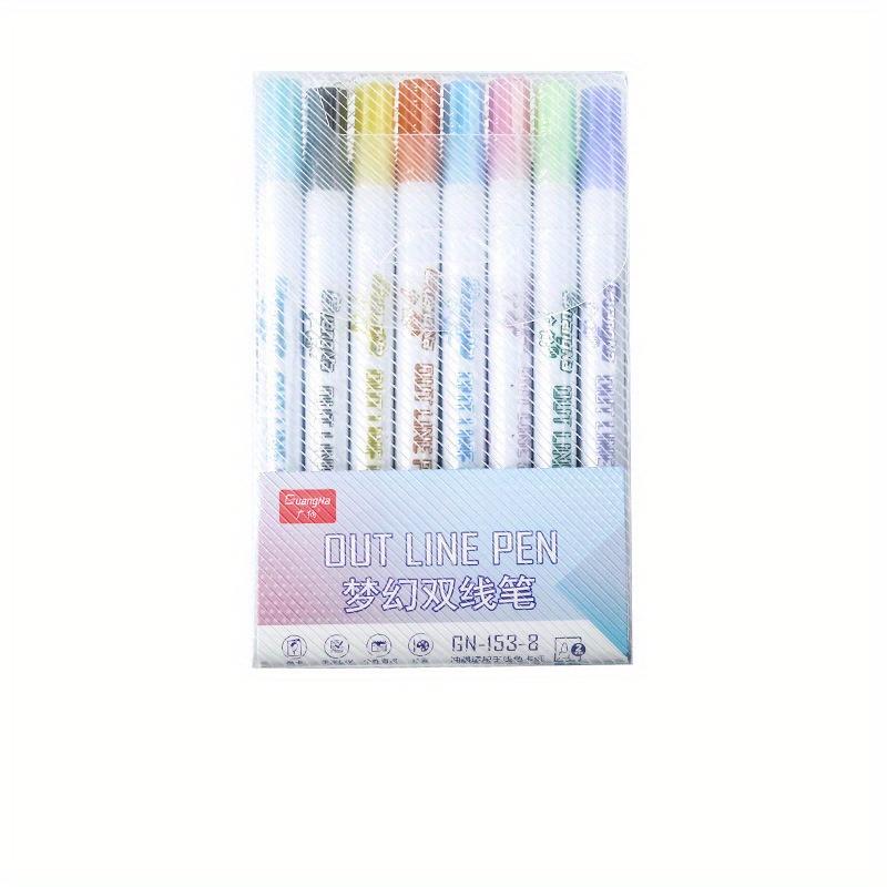 

8/12 шт./набор флуоресцентных ручек 1 мм/2 мм маркеры для подсветки для студенческого журнала милые канцелярские принадлежности для школы цветные ручки офисные принадлежности знак