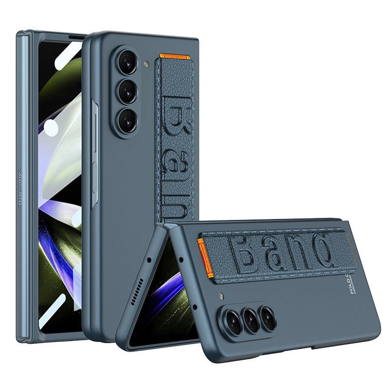 Stylish And Creative Pc Case For Samsung Zfold5 Rainbow Wristband Design