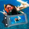 Wasserdichte Handy Tasche Hülle Für Schwimmen Tauchen Transparent Armband Berührbares Lanyard