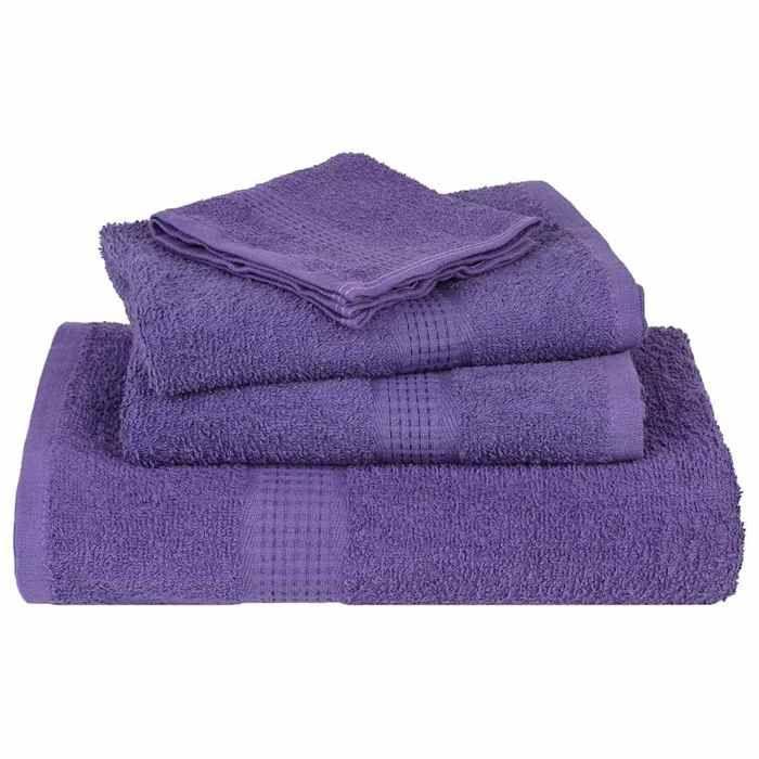 VidaXL Serviettes de sauna 2 pcs violet 80x200 cm 360 g/m² 100% coton, serviette, serviette de bain, serviette en coton 136887