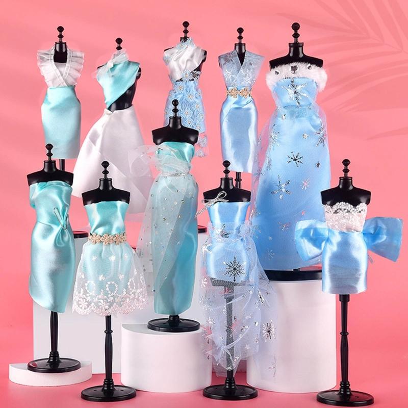 Plastic Doll Dress Stand Perfect Dolls Display Stand Display Holder Doll Dress Rack for Doll Dresses and Wedding Gowns
