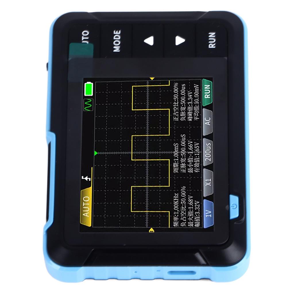 Osciloscop și generator de semnal 2 în 1, lățime de bandă de 1M, 14 forme de undă, afișaj multifuncțional de 2,8 inci