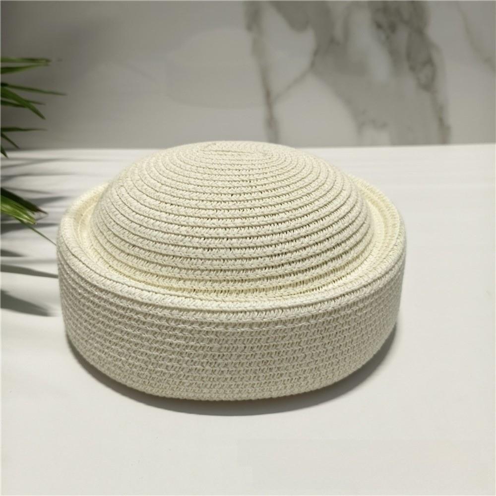 Artistic Design Straw Sun Hat Retro Style Woven Straw Hat Vintage Painter Beret  Beach Vacation