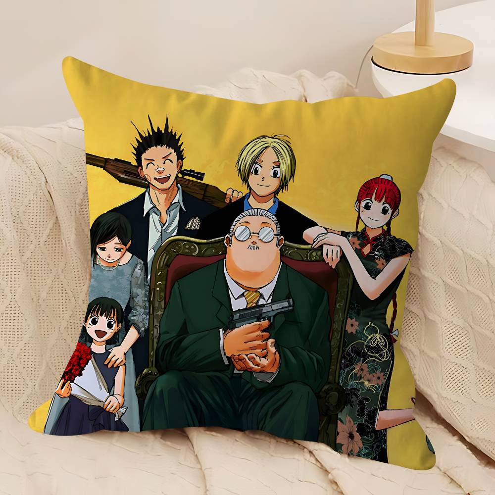 Anime S-Sakamoto-Days Kuddfodral Örngott Dekor Kuddvar Tryckt Kuddfodral För Soffa