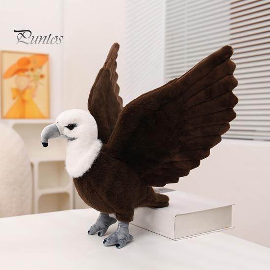Plüsche Adler für Tierliebhaber Realistische Weißkopfpuppe, Stofftier Spielzeug mit faltbarem dekorativem Zierflügeln, Lebensechter Vogel Plüschtier Heimdeko Und