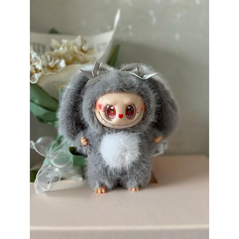 Cute Cute Vinyl Pull Bunny Plush Toy Doll Bunny Bag Pendant Doll