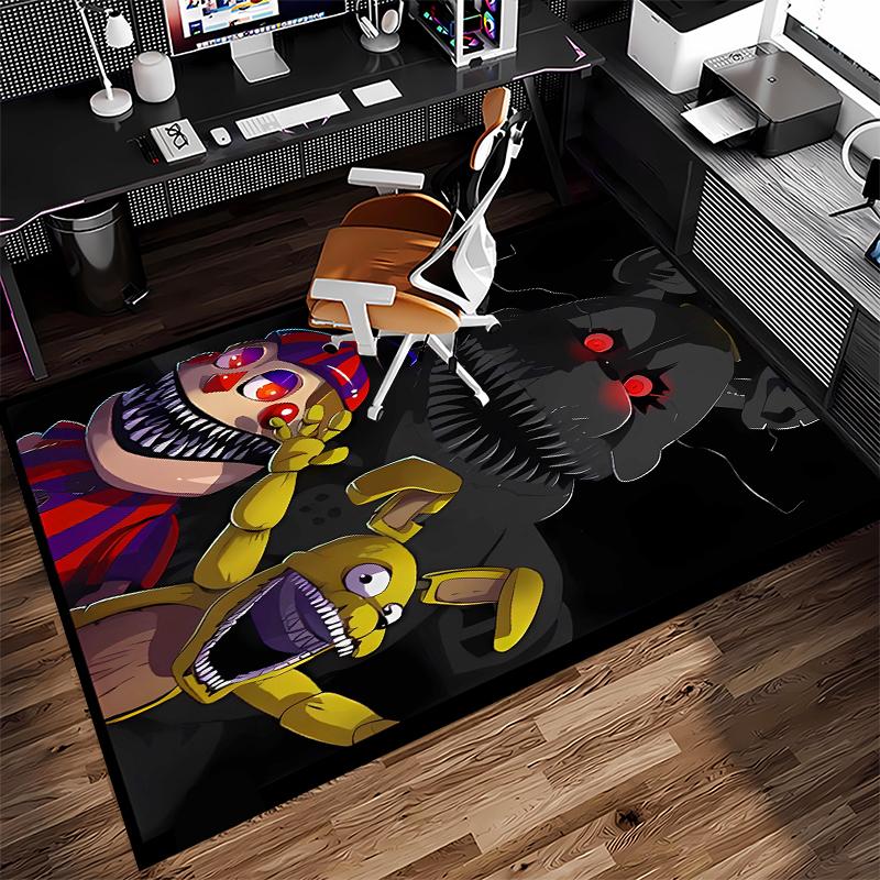 1pc Five Nights at Freddy's3 Print Area Rug - Soft, Washable Non-Slip Indoor Mat for Office Chairs, Living Room, Home Office Decorative Rug