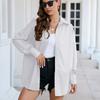 DAFIFY Moda Donna Primavera Autunno Casual Tinta Unita Stampa Manica Lunga Collo POLO Bluse e Camicie Larghe