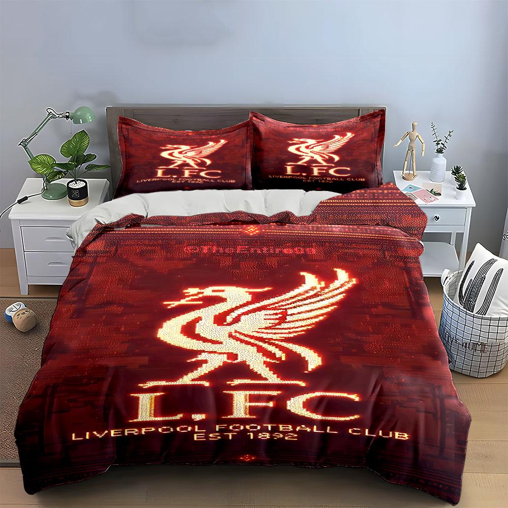 Oiseau de foie doré, texte « LFC ». Ensembles de literie Ensembles de housses de couette Housses de couette Taies d'oreiller(1 * Housse de couette 2 * Taies d'oreiller, sans couette)