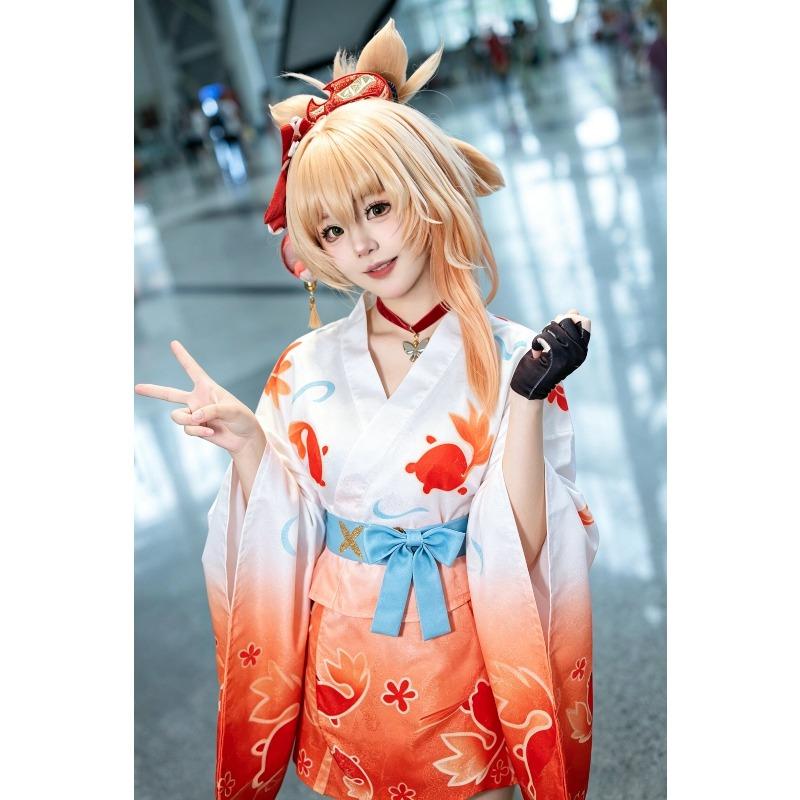 Genshin Impact Cosplay Kostüm Perücke Haare Damen Tänzerin Kleid Karneval Uniform Anime Halloween Kostüme