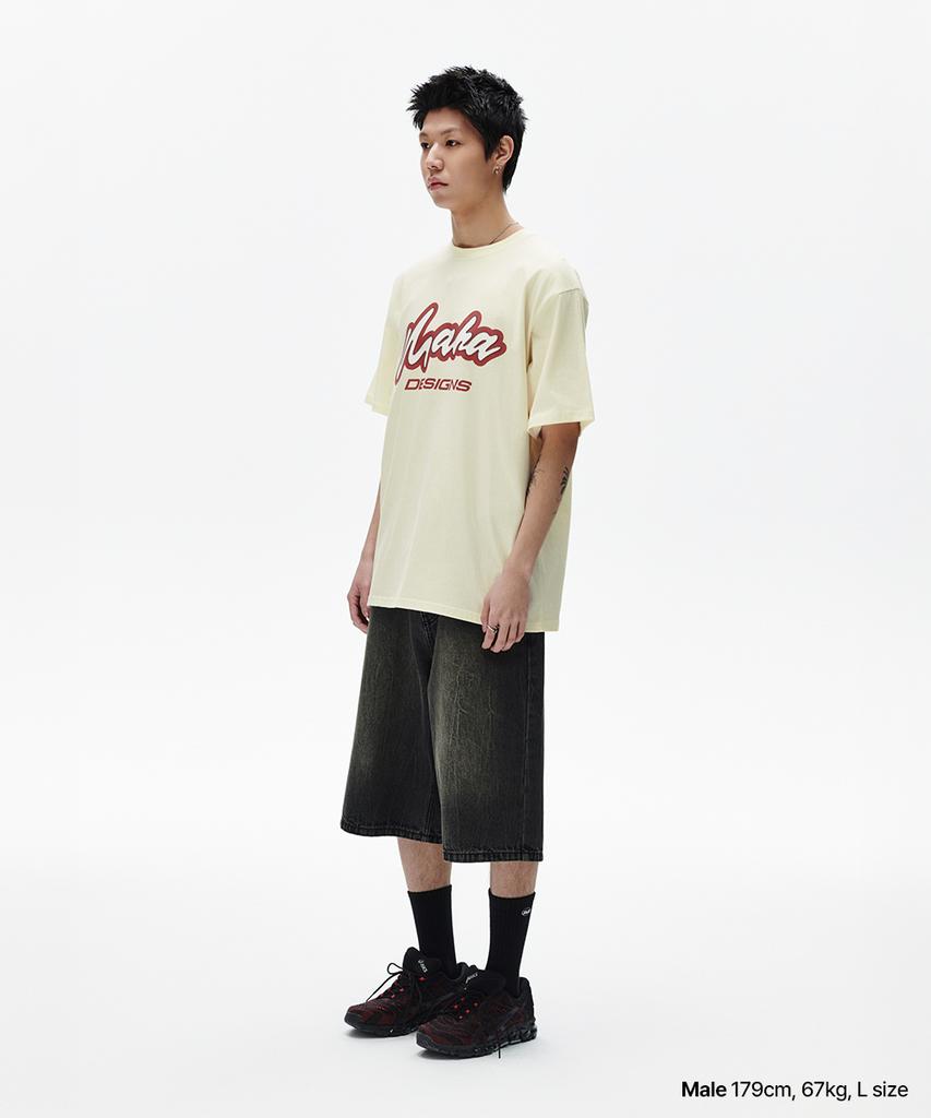 MAHAGRID Maha Spellout Tee Cream(Mg2Fmmt531A)