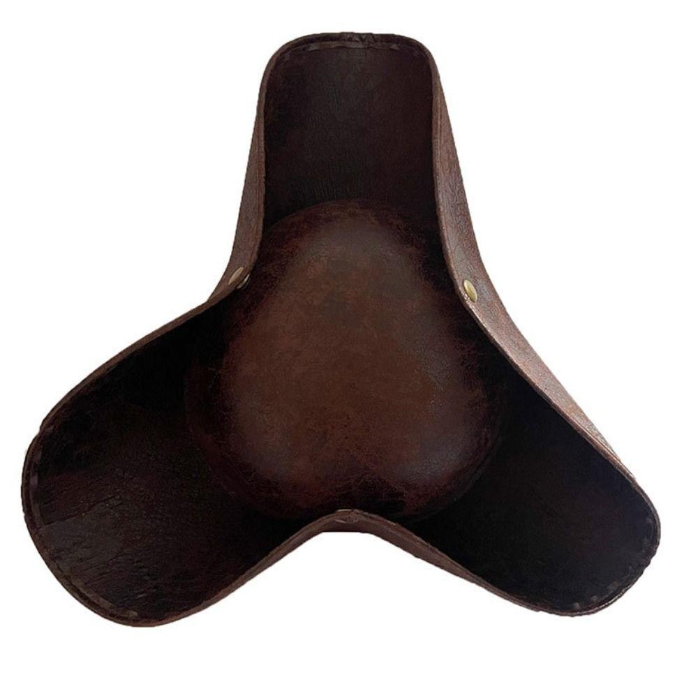 Faux Leather Western Cowboy Hats Vintage Jazz Cap Casual Tricorn Pirates Cap  Halloween
