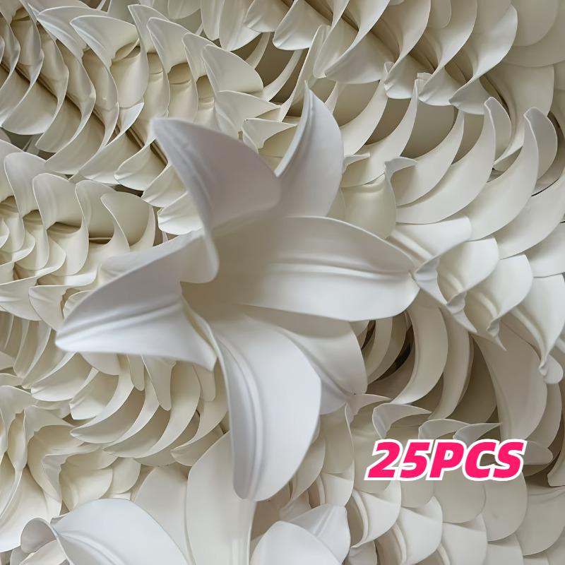 

25pcs Elegant Lily Flower Heads Lifelike Petal Design EVA Material for Wedding Ceilings Event Decor & Luxury Home Accents Decor