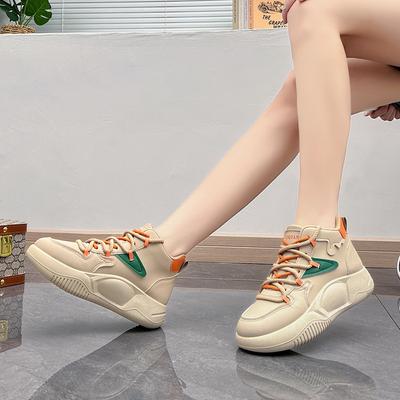 High Top Weiße Schuhe Damen Herbst Neu Ins Studenten Freizeitschuhe Damen Plateau Brot Damen Schuhe