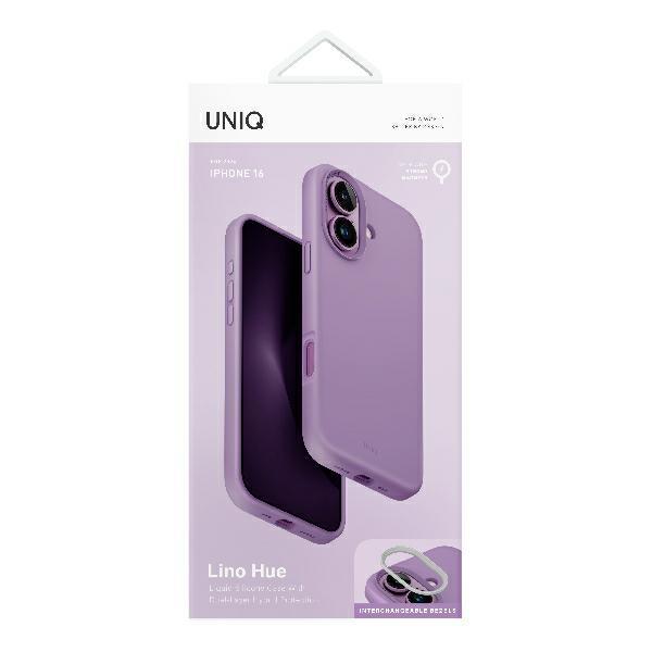 Uniq Etui Lino Hue Iphone 16 6.1Magclick Charging Różowy/Grape Pink
