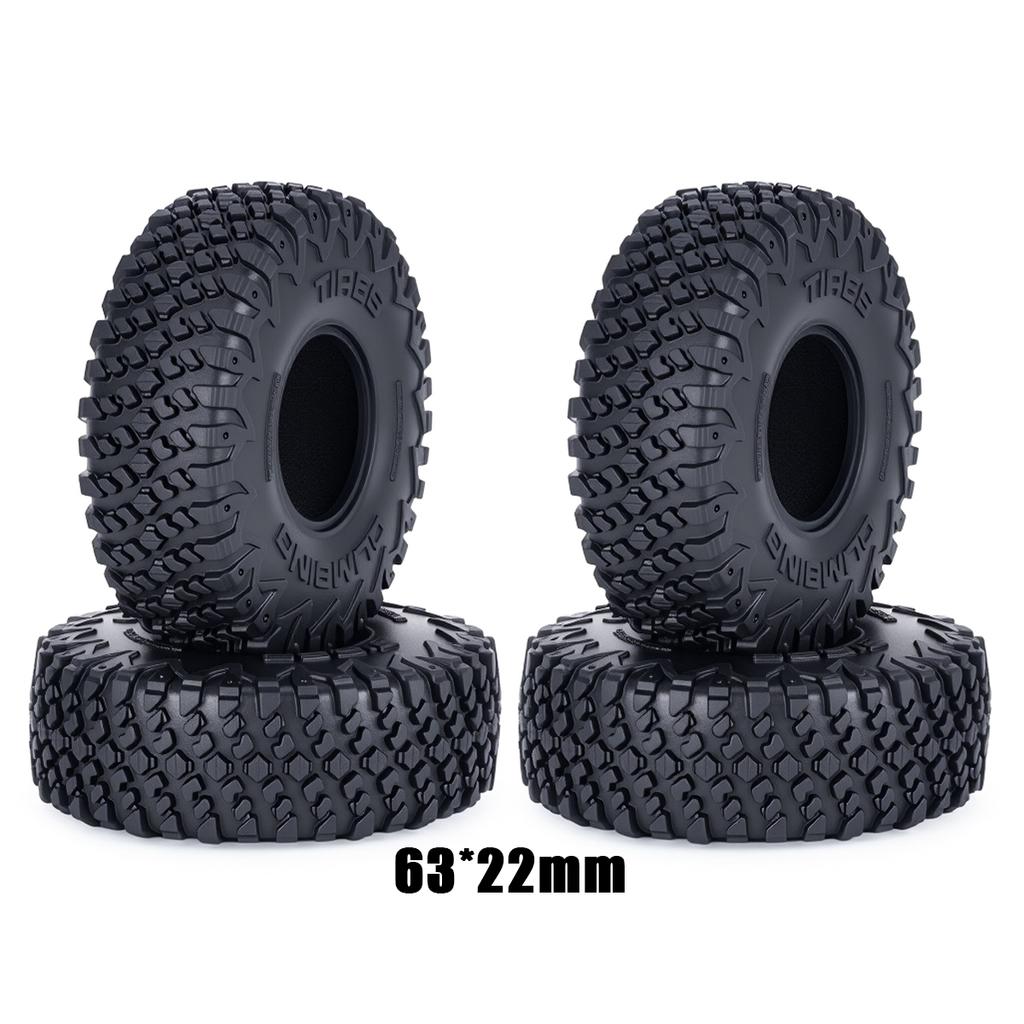 1.0 Inch Sticky Soft RC Crawler Tires for 1/24 1/18 Scale High Clearance Upgrade Fits Axial SCX24 FMS FCX24 FCX18 Traxxas TRX4M