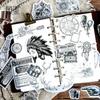 Cute Bullet Journal Stickers Cartoon Bonsai Cactus Stickers Kawaii Stationery Diary Stickers Gold La