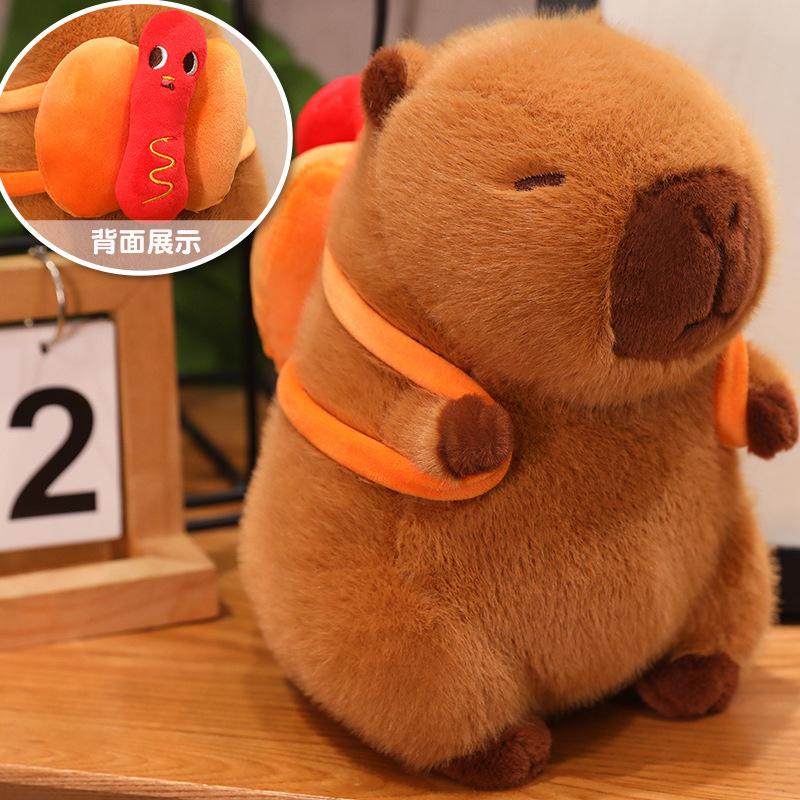 Capybara Plush Backpack Kawaii Fashion Plushie Doll Fur Bag Children's Bag Shoulder Bag Mini Knapsack Bags Gifts For Girlfriend