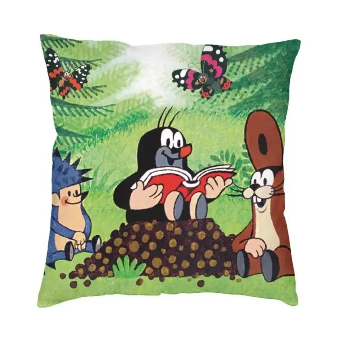 

Мода Крот Наволочка Полиэстер Чешские Мультфильмы Кротик Крот Декоративная Подушка для Дивана Квадратная Наволочка Украшение Спальни 45x45cm коричневый