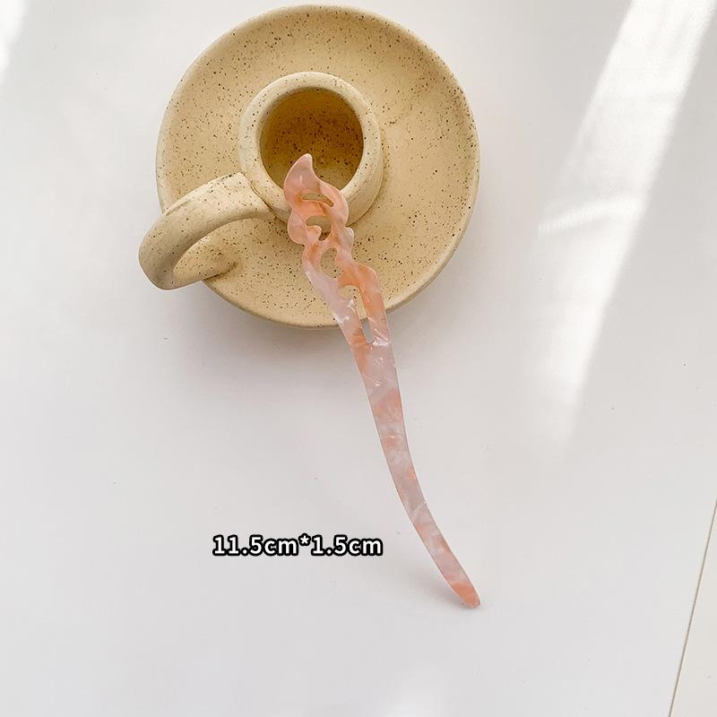 Mode Haarstäbe Haarspangen für Frauen Bunte Marmorstruktur Acetat Haarspange Mädchen Haaraccessoires Haarstäbe Neu