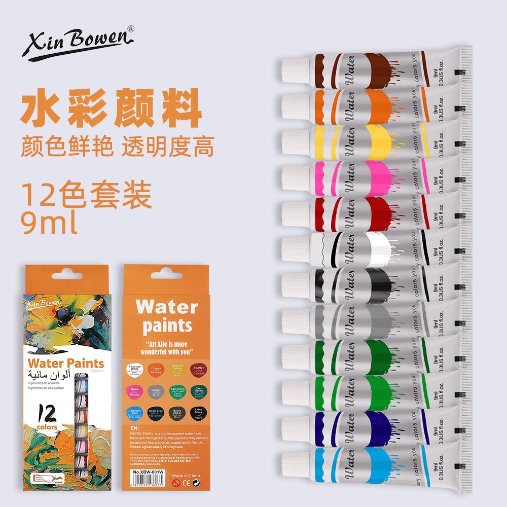 12-color Acrylic Pigment Set Glass Textile Watercolor Oil Painting Children Diy Hand-painted Stone Wall Painting Pigments 12colors set