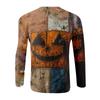 Halloween Print Raglan Sleeve Men's Long Sleeve Top