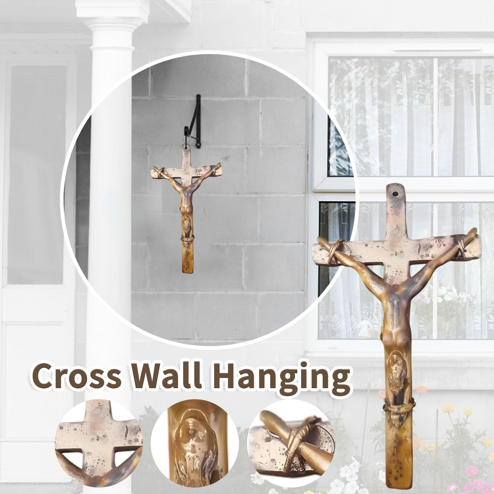 

Vintage Cross Decor Figurine – Christian- Tabletop Ornament For Home Or Church – Faith-Inspired Religious Decoration Gift One Size