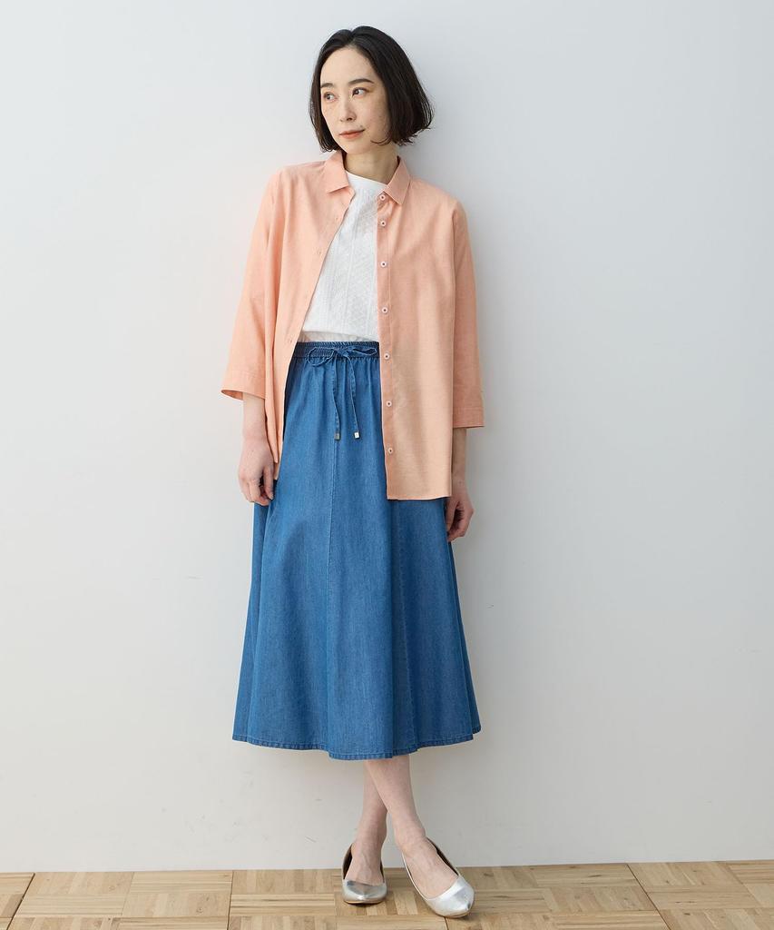 DECOY 493028 Women's Wrinkle-Resistant Roll-Up Shirt, Orange,