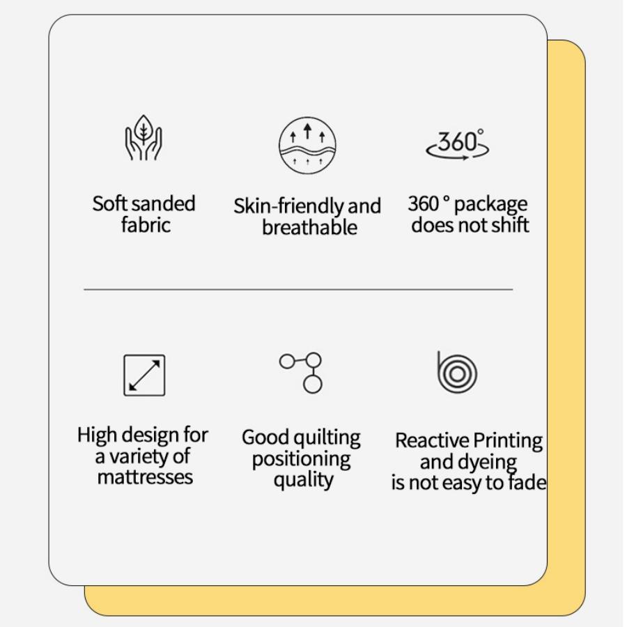 Waterproof Fitted Bed Sheet with 360 Elastic Band Quilted Mattress Protector Cover for Single Double King Queen Size Bedsheet