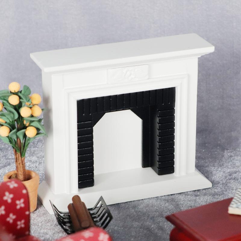 1:12 Doll House DOLLHOUSE MINIATURE Mini Furniture Accessories Exquisite White Fireplace Warm